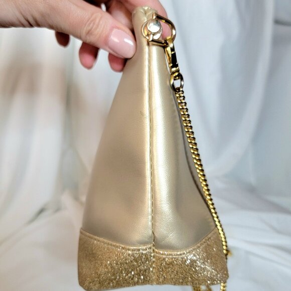 Jimmy Choo Parfums Gold Cosmetic Bag/Crossbody + Champagne Toast Set – 3fer, NWT - Picture 6 of 9